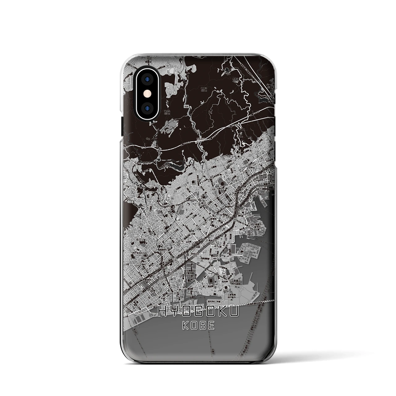 【兵庫区(神戸市)】地図柄iPhoneケース(クリアタイプ)