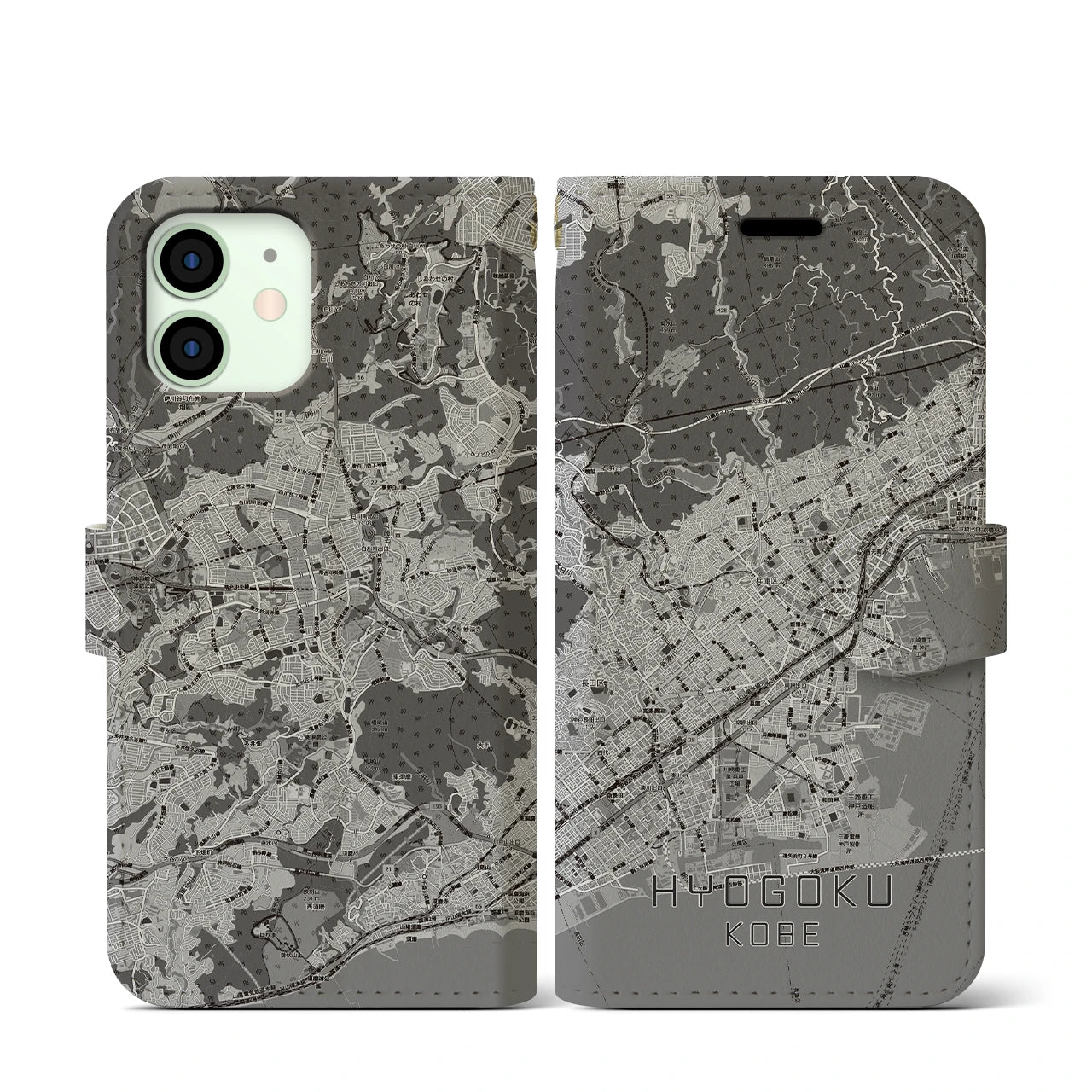 【兵庫区(神戸市)】地図柄iPhoneケース(手帳タイプ)