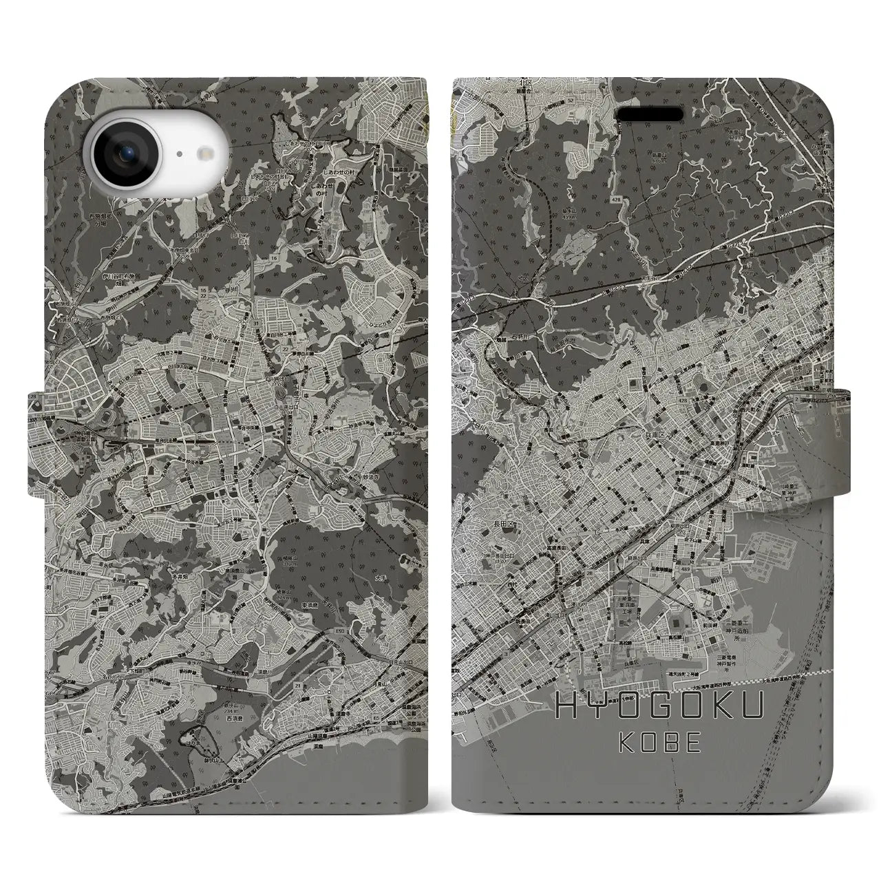 【兵庫区(神戸市)】地図柄iPhoneケース(手帳タイプ)