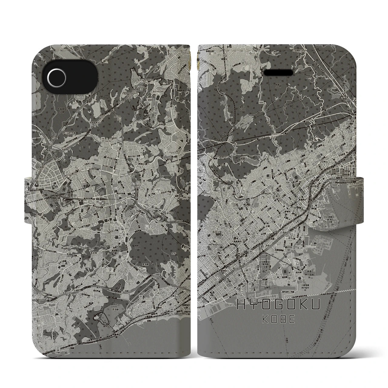 【兵庫区(神戸市)】地図柄iPhoneケース(手帳タイプ)