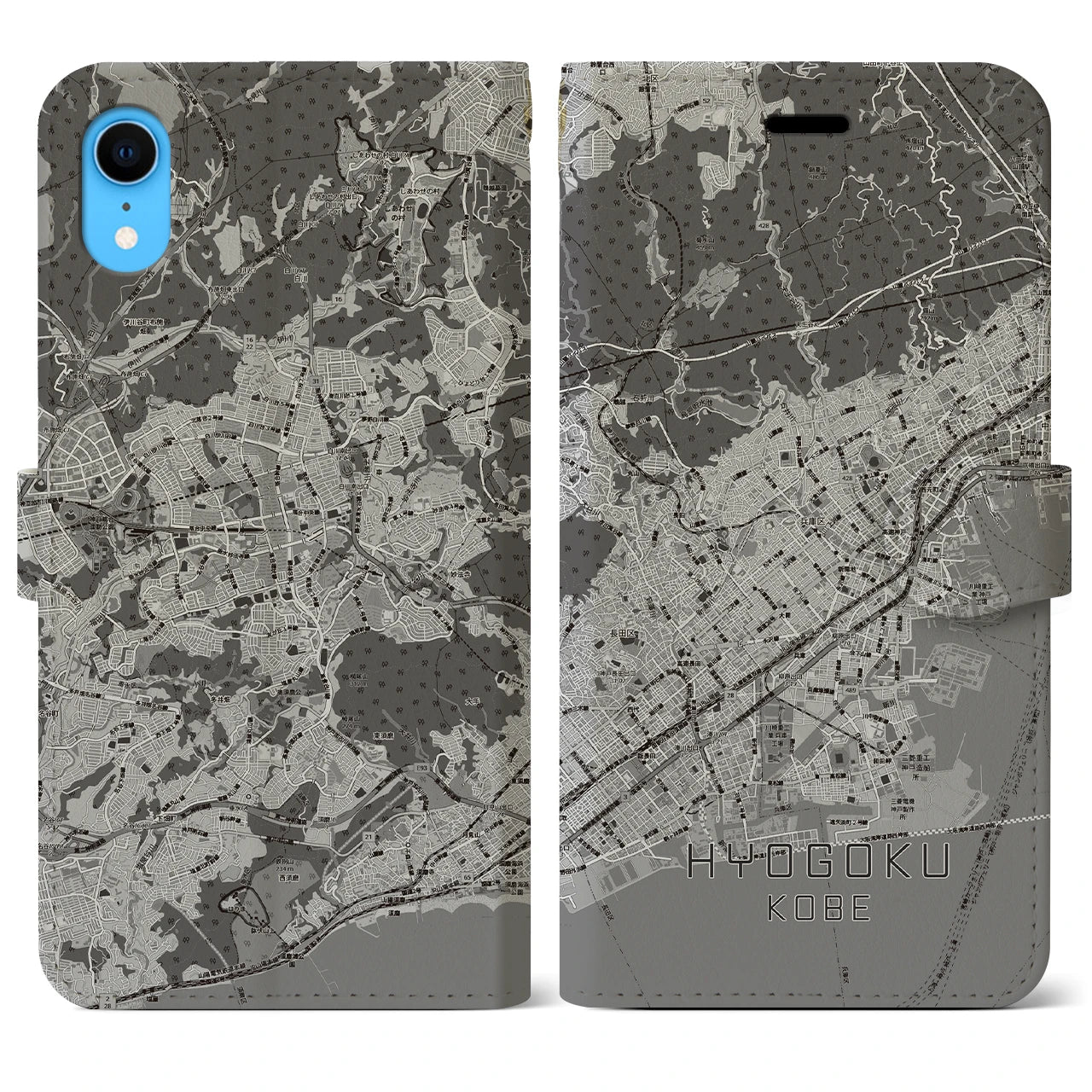 【兵庫区(神戸市)】地図柄iPhoneケース(手帳タイプ)