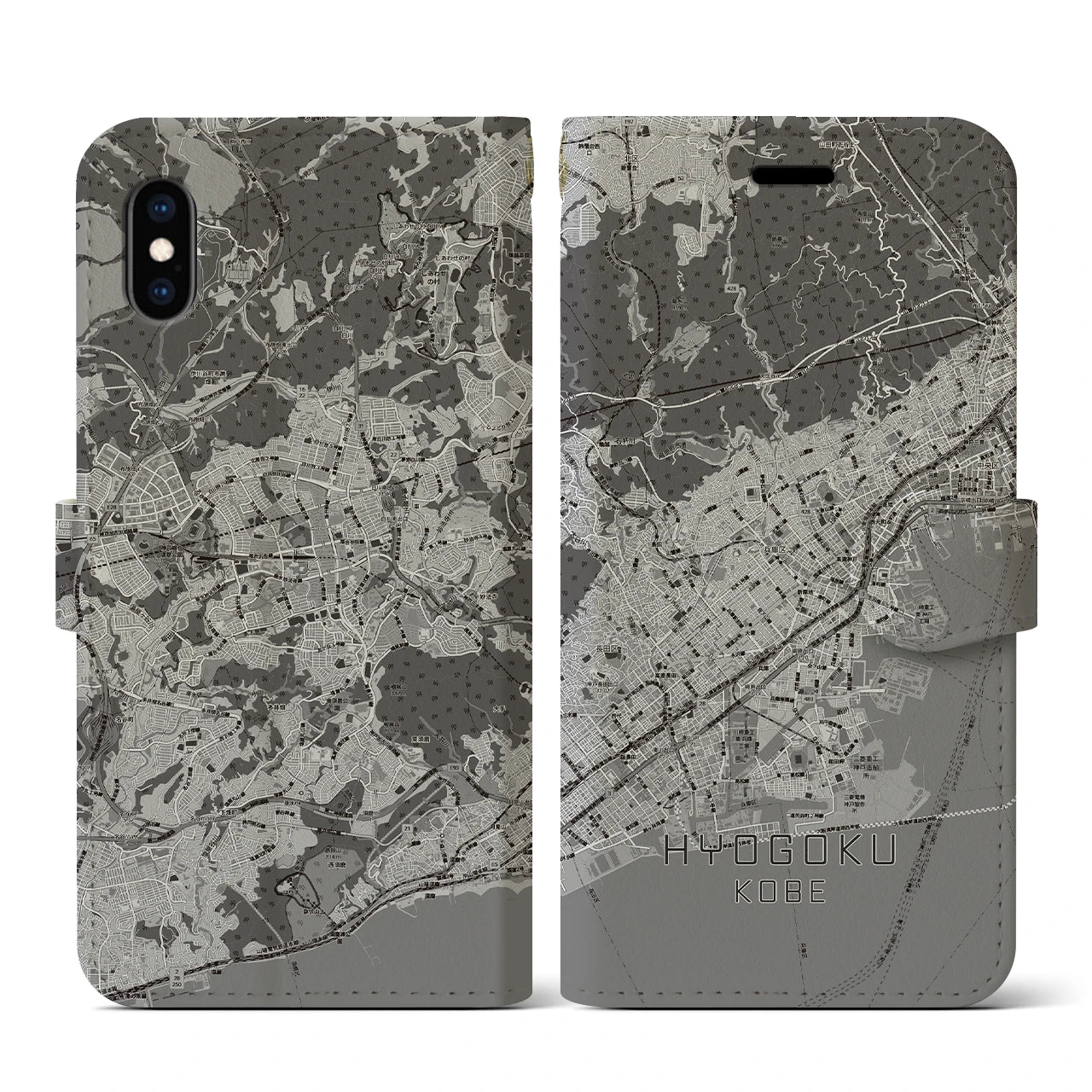 【兵庫区(神戸市)】地図柄iPhoneケース(手帳タイプ)