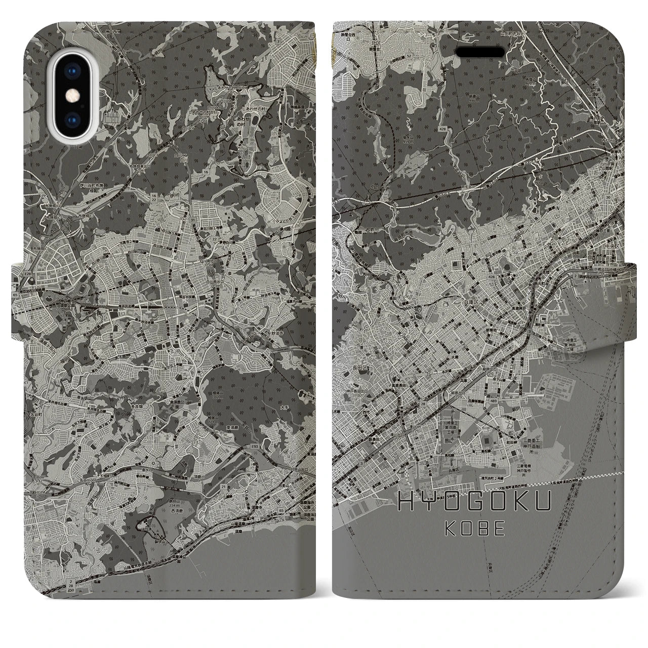 【兵庫区(神戸市)】地図柄iPhoneケース(手帳タイプ)