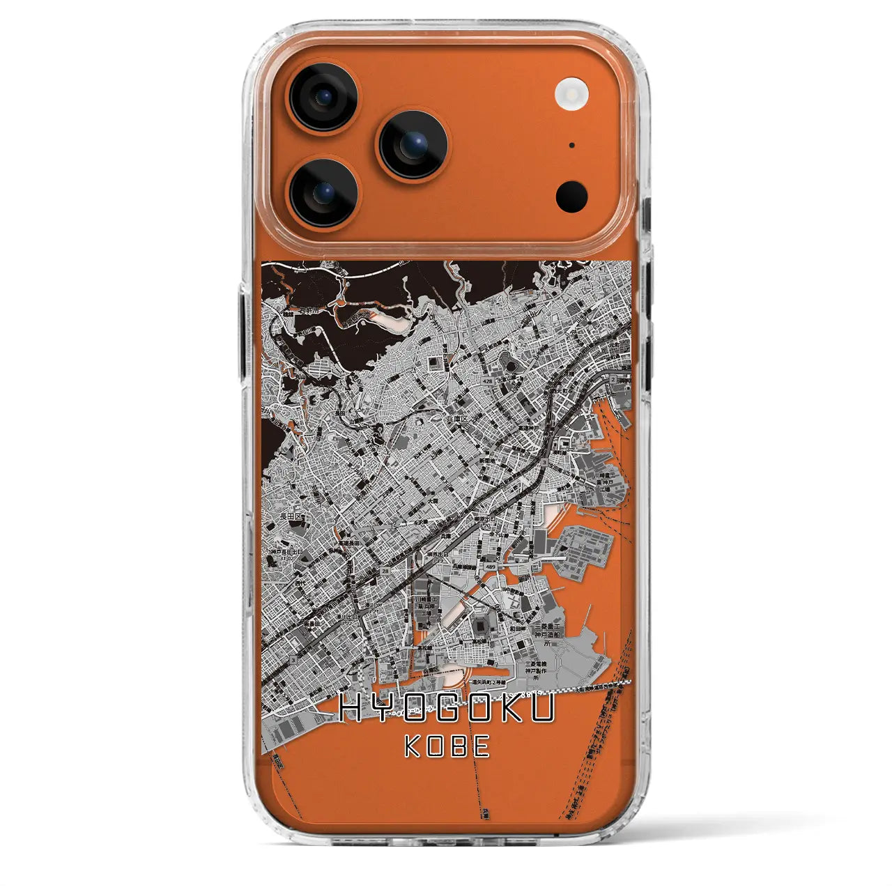 【兵庫区(神戸市)】地図柄iPhoneケース(MagSafeタイプ)