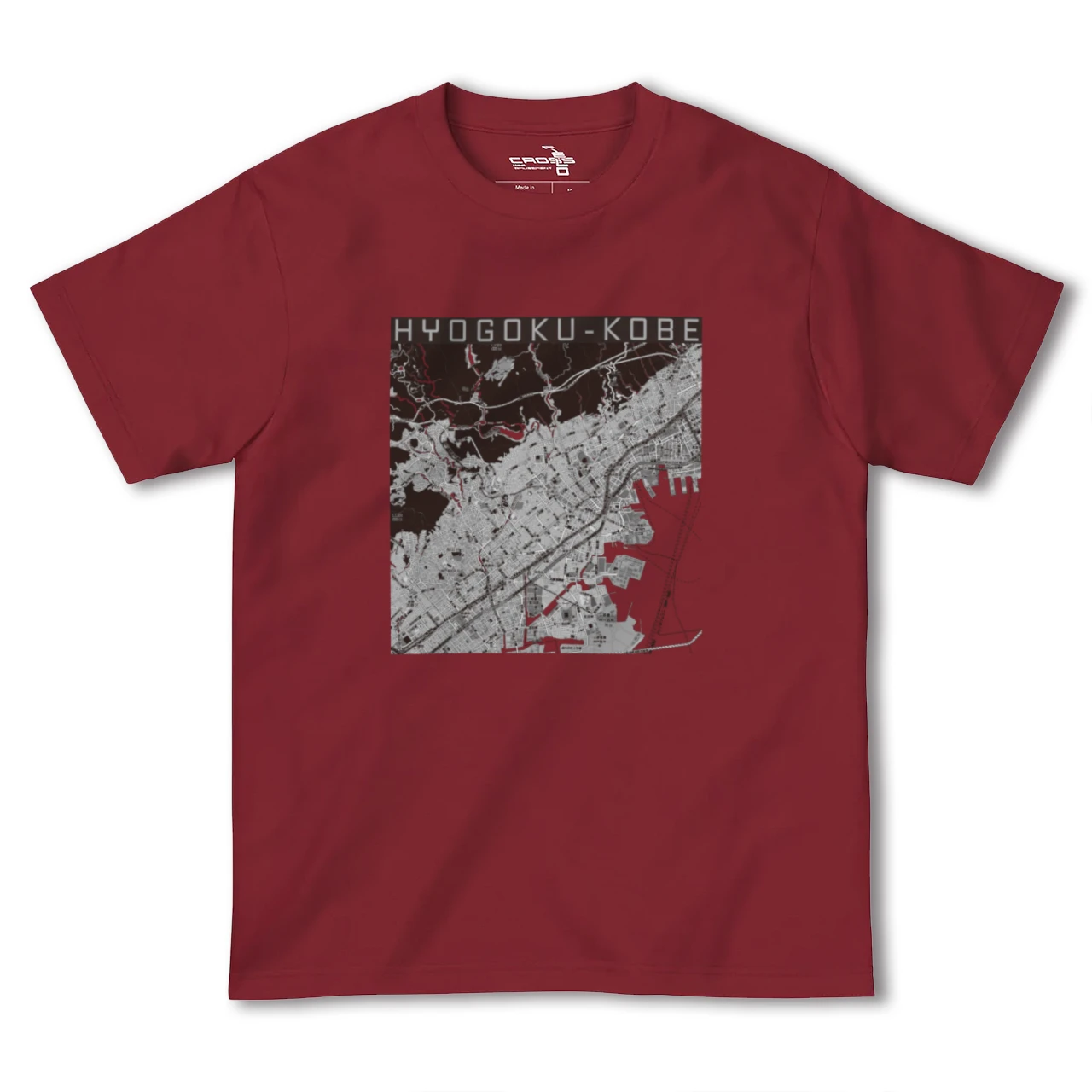 【兵庫区(神戸市)(兵庫県)】地図柄ヘビーウェイトTシャツ