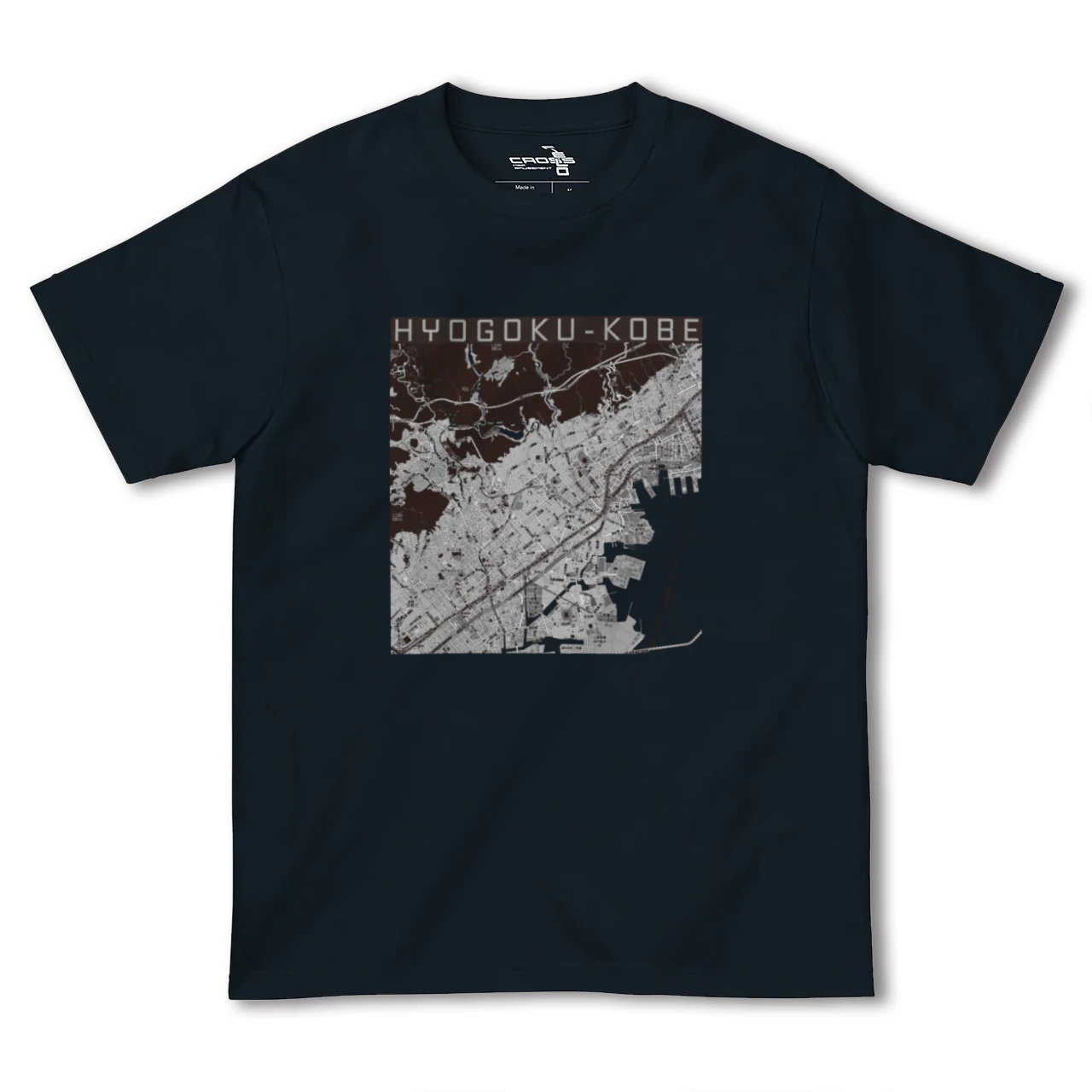 【兵庫区(神戸市)(兵庫県)】地図柄ヘビーウェイトTシャツ