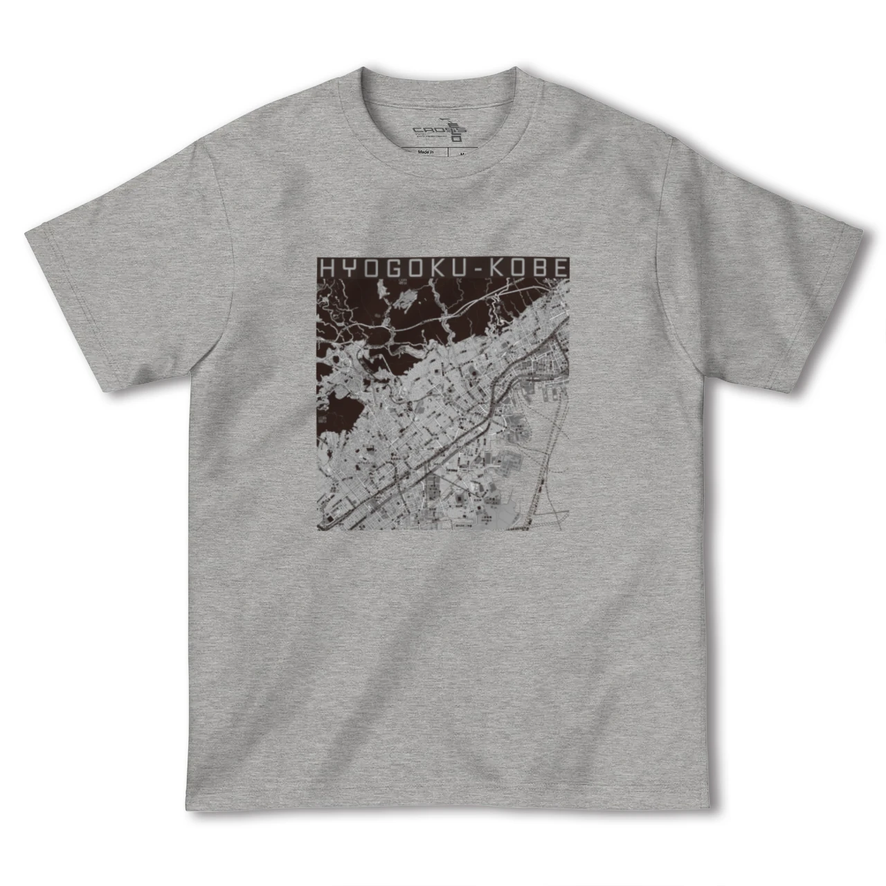 【兵庫区(神戸市)(兵庫県)】地図柄ヘビーウェイトTシャツ