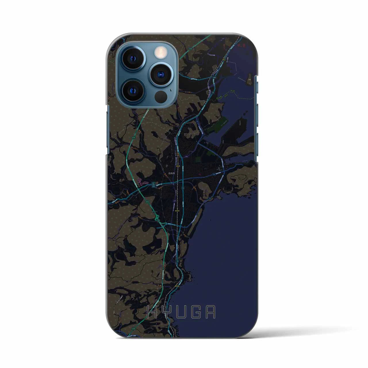 【日向(宮崎県)】地図柄iPhoneケース(バックカバータイプ)