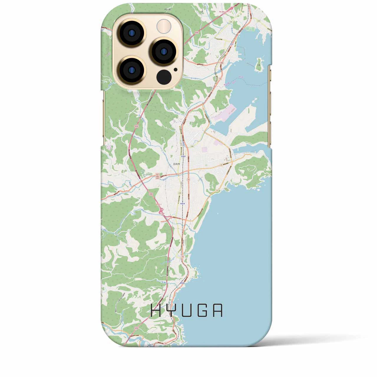 【日向(宮崎県)】地図柄iPhoneケース(バックカバータイプ)