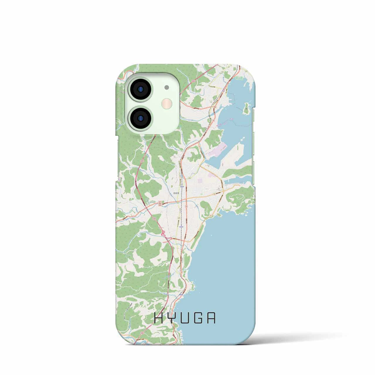【日向(宮崎県)】地図柄iPhoneケース(バックカバータイプ)