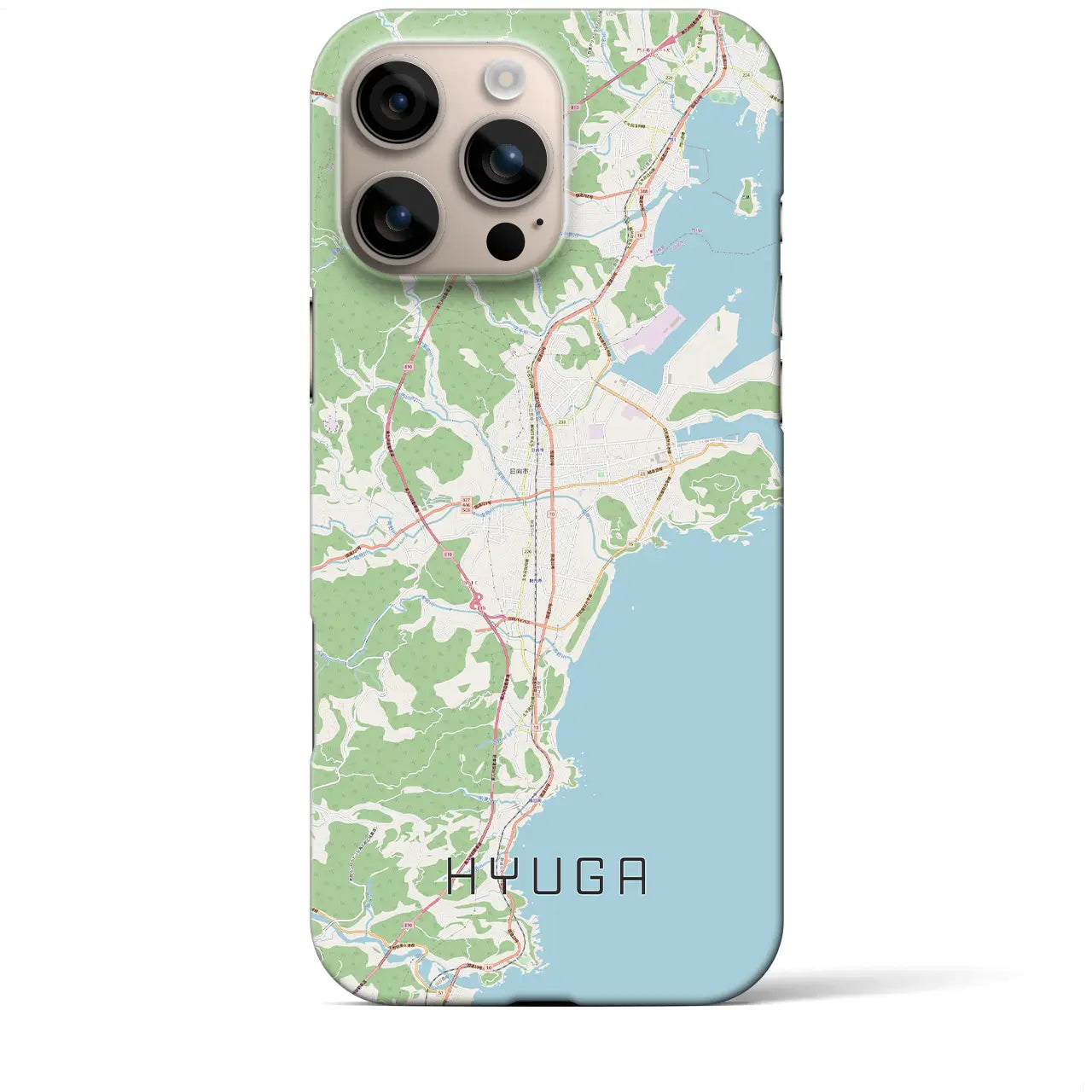【日向(宮崎県)】地図柄iPhoneケース(バックカバータイプ)