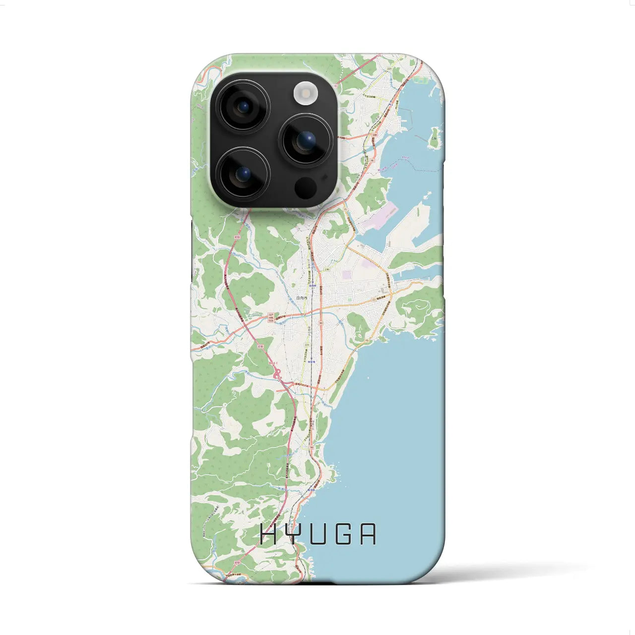 【日向(宮崎県)】地図柄iPhoneケース(バックカバータイプ)