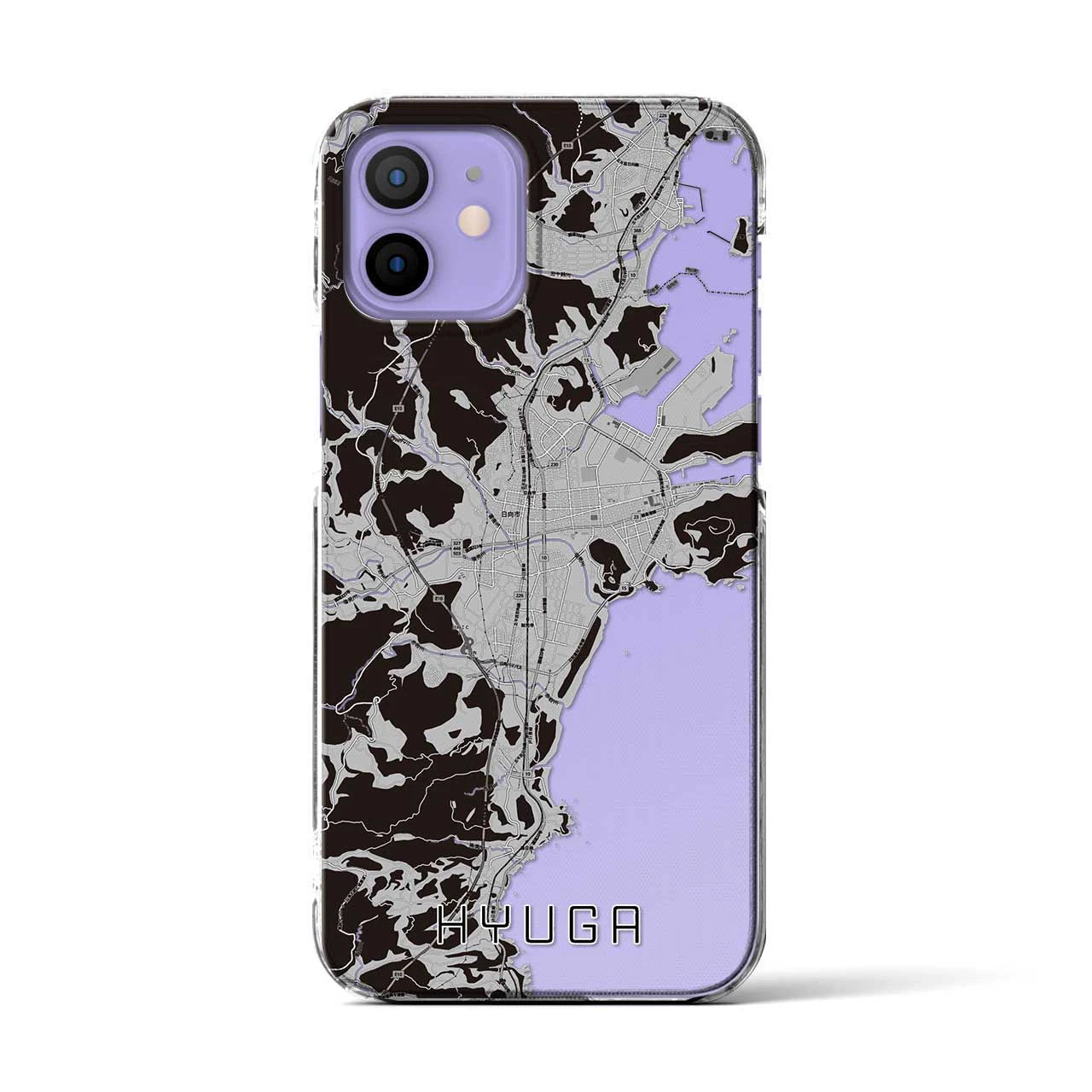 【日向(宮崎県)】地図柄iPhoneケース(クリアタイプ)