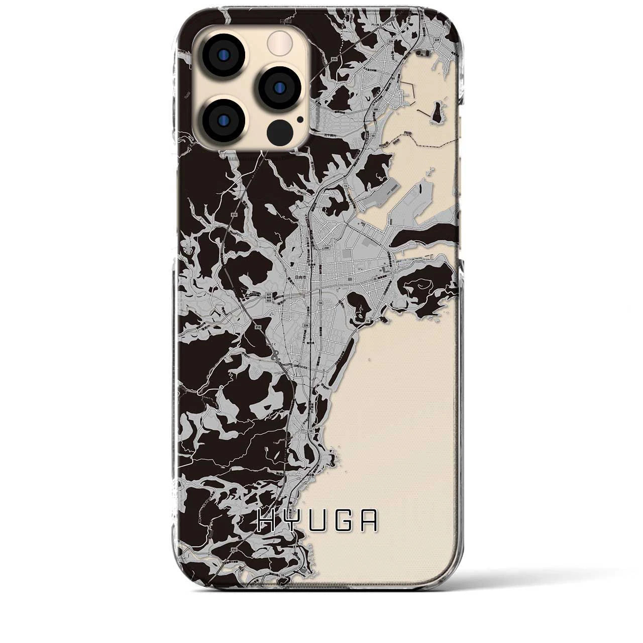 【日向(宮崎県)】地図柄iPhoneケース(クリアタイプ)