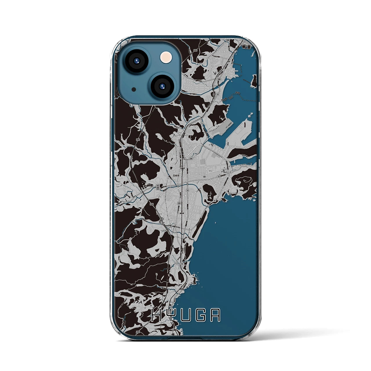 【日向(宮崎県)】地図柄iPhoneケース(クリアタイプ)