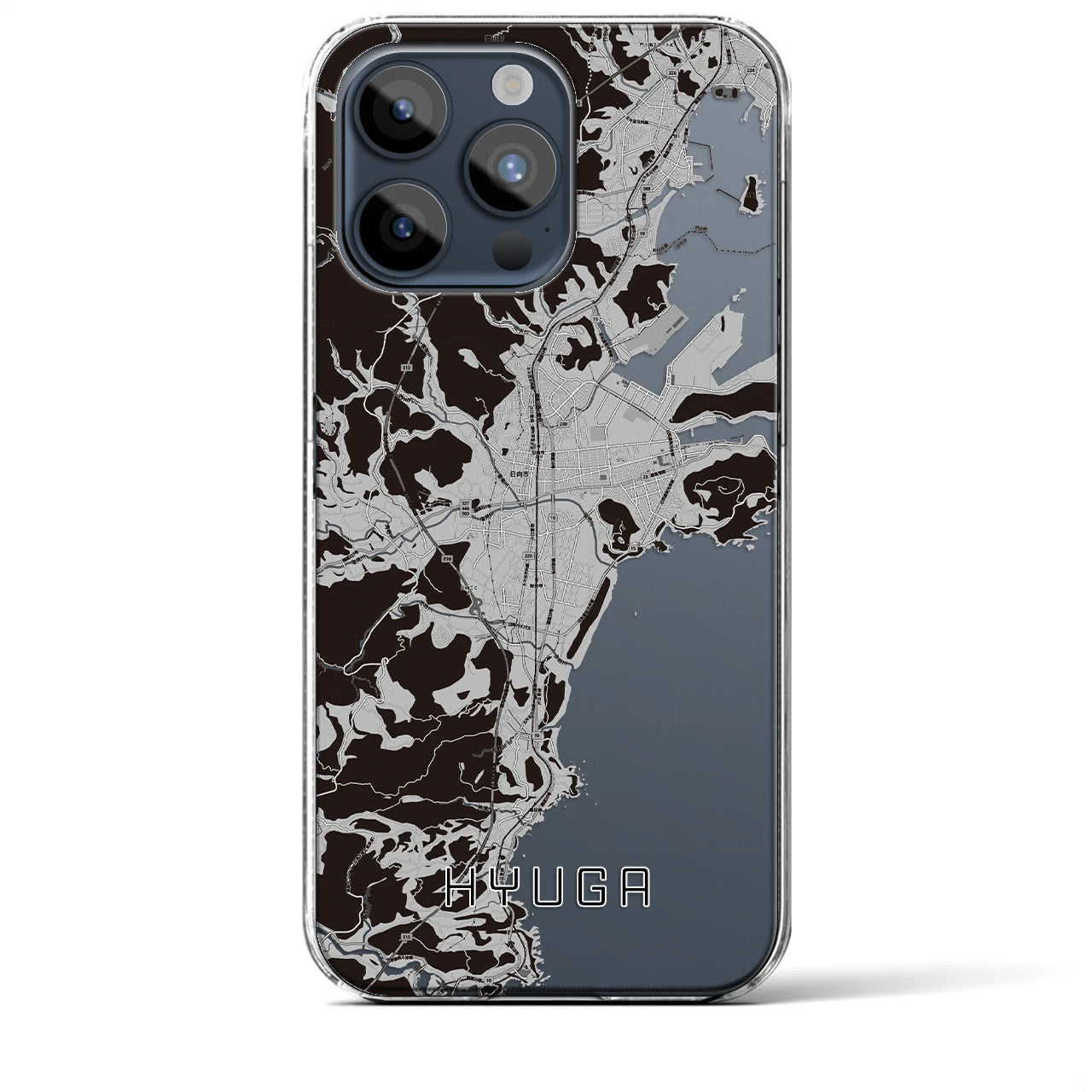 【日向(宮崎県)】地図柄iPhoneケース(クリアタイプ)