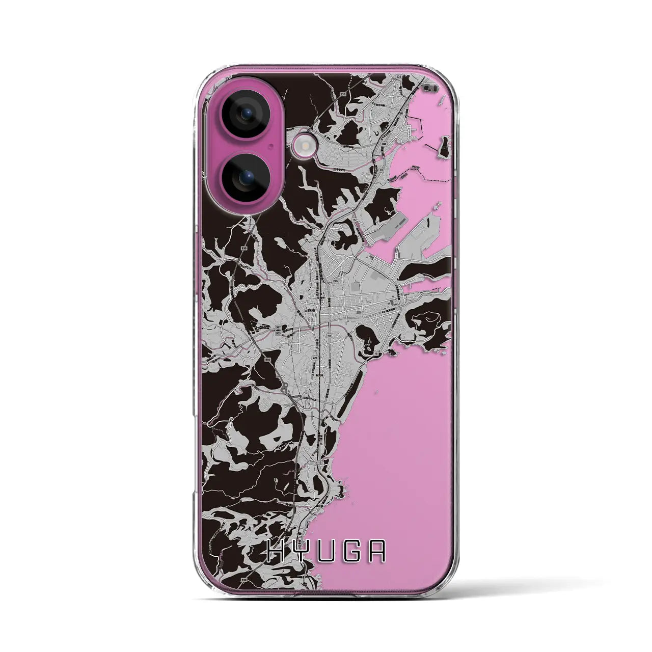 【日向(宮崎県)】地図柄iPhoneケース(クリアタイプ)