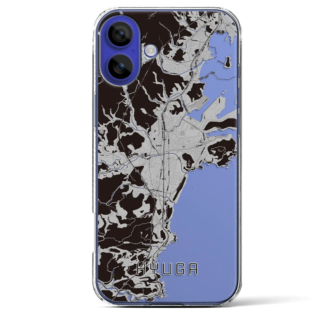 【日向(宮崎県)】地図柄iPhoneケース(クリアタイプ)