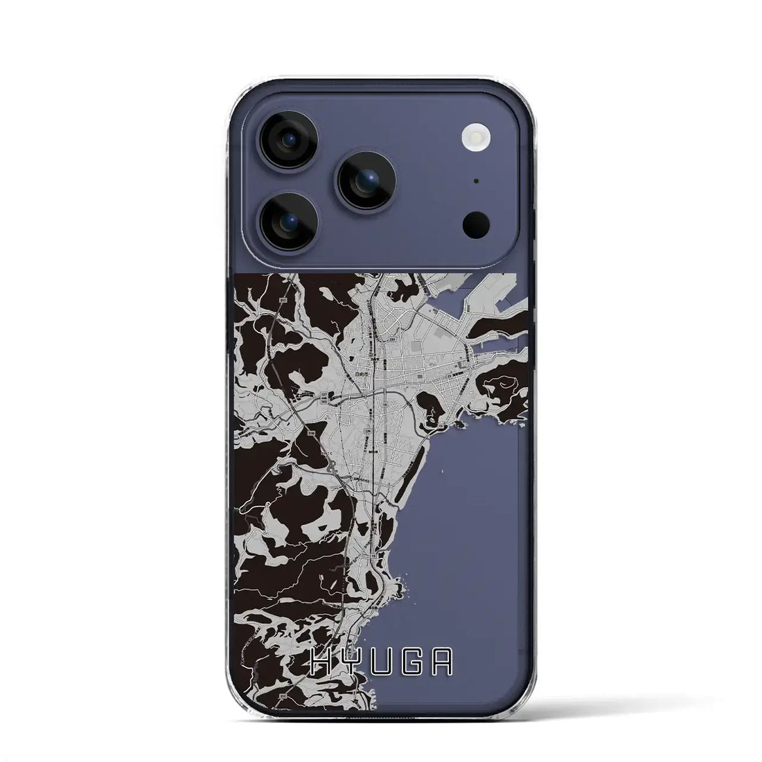 【日向(宮崎県)】地図柄iPhoneケース(クリアタイプ)