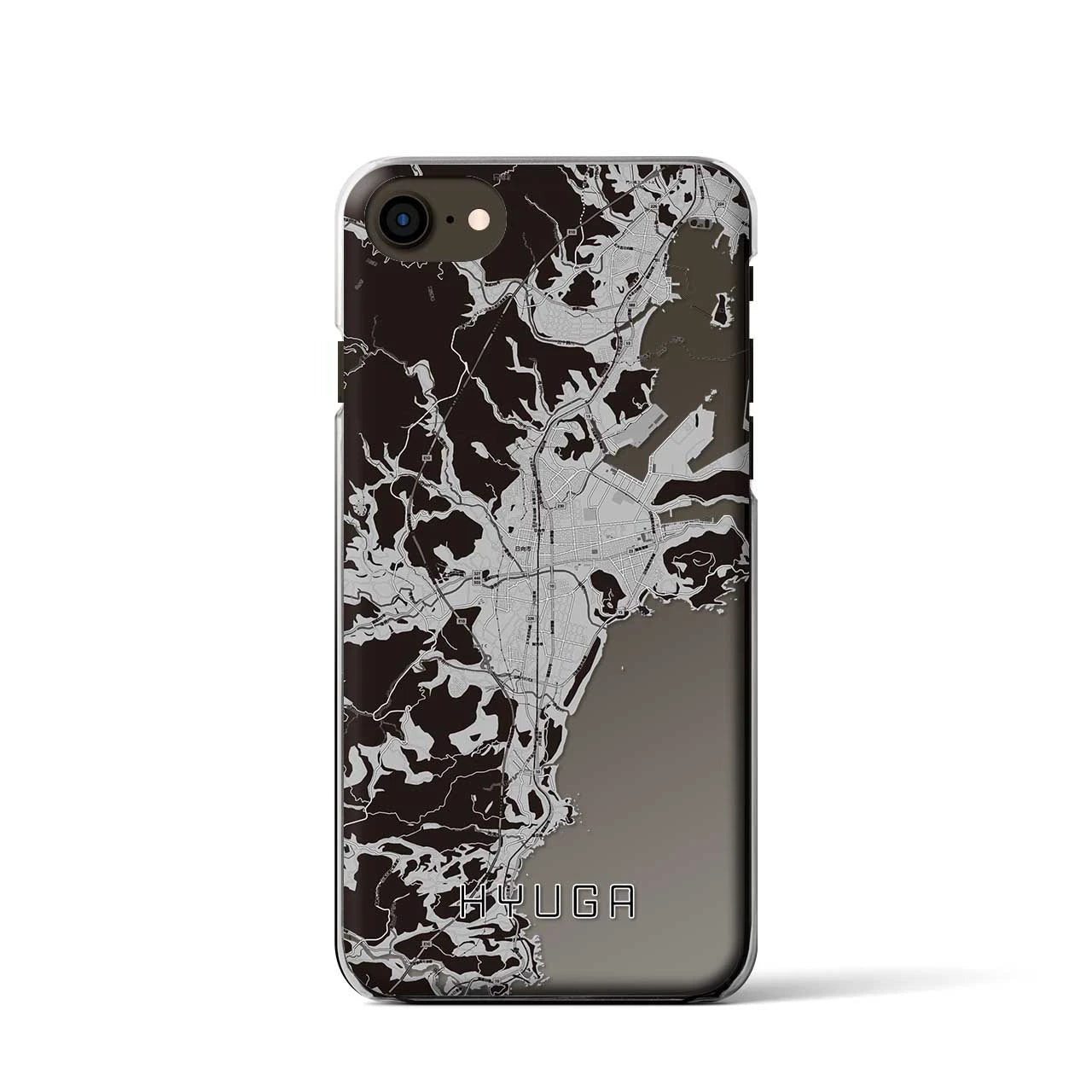 【日向(宮崎県)】地図柄iPhoneケース(クリアタイプ)