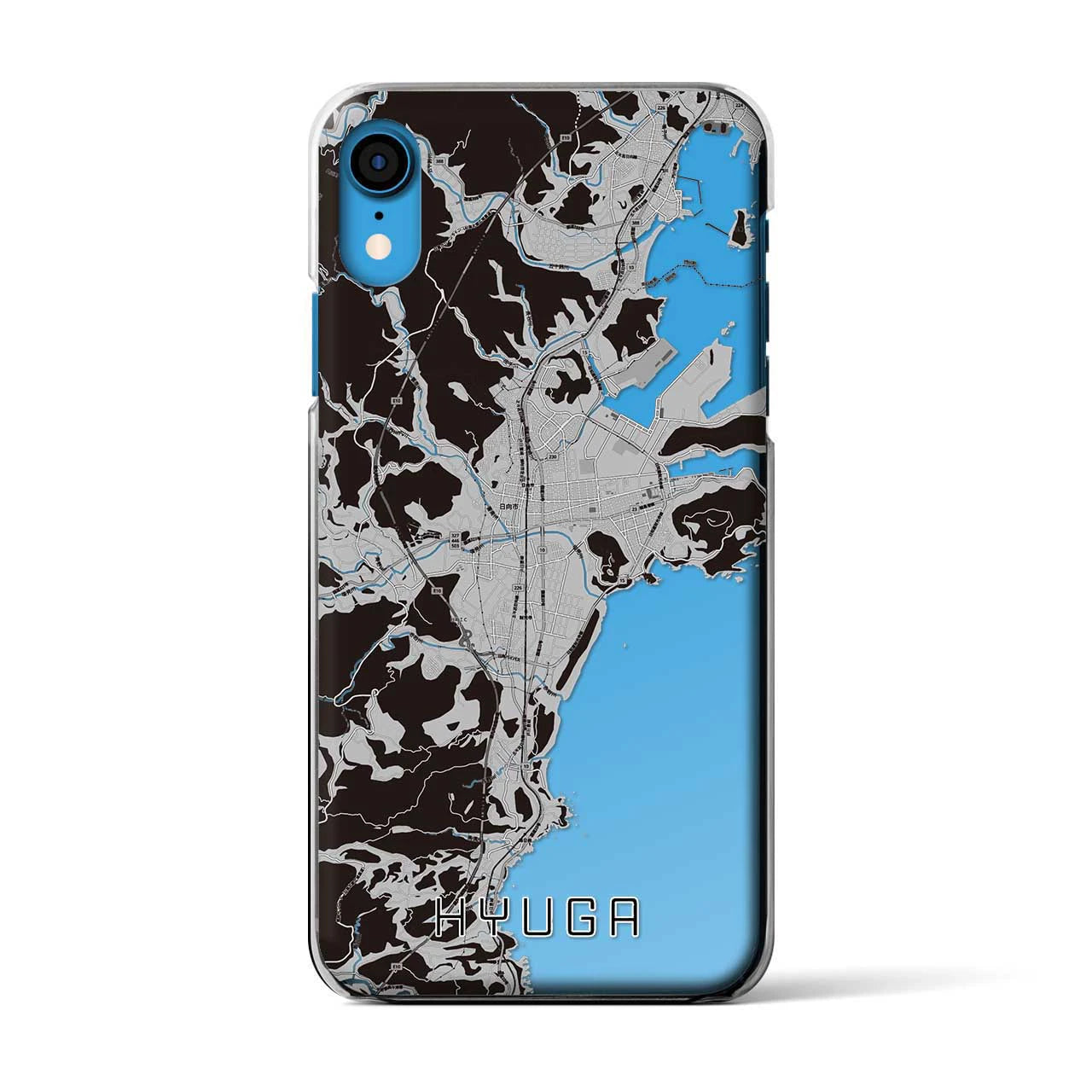 【日向(宮崎県)】地図柄iPhoneケース(クリアタイプ)