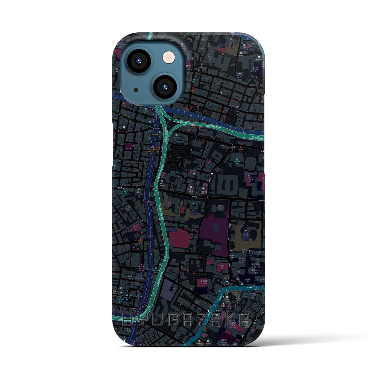 【日向坂(東京都)】地図柄iPhoneケース(バックカバータイプ)