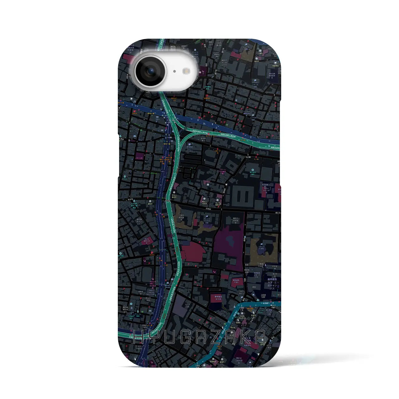 【日向坂(東京都)】地図柄iPhoneケース(バックカバータイプ)