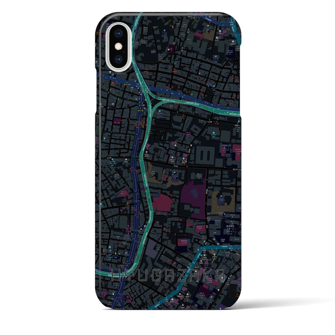 【日向坂(東京都)】地図柄iPhoneケース(バックカバータイプ)