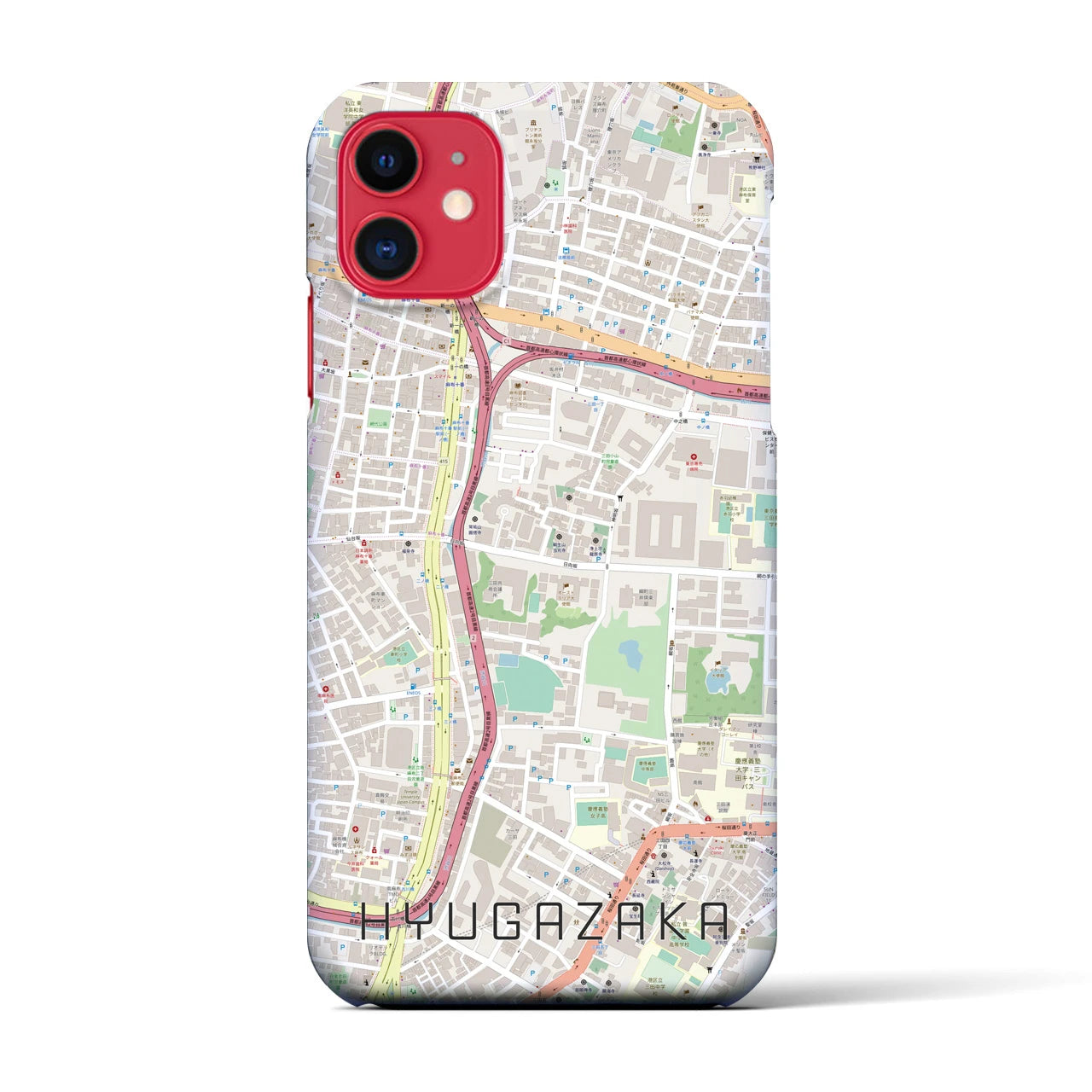 【日向坂(東京都)】地図柄iPhoneケース(バックカバータイプ)