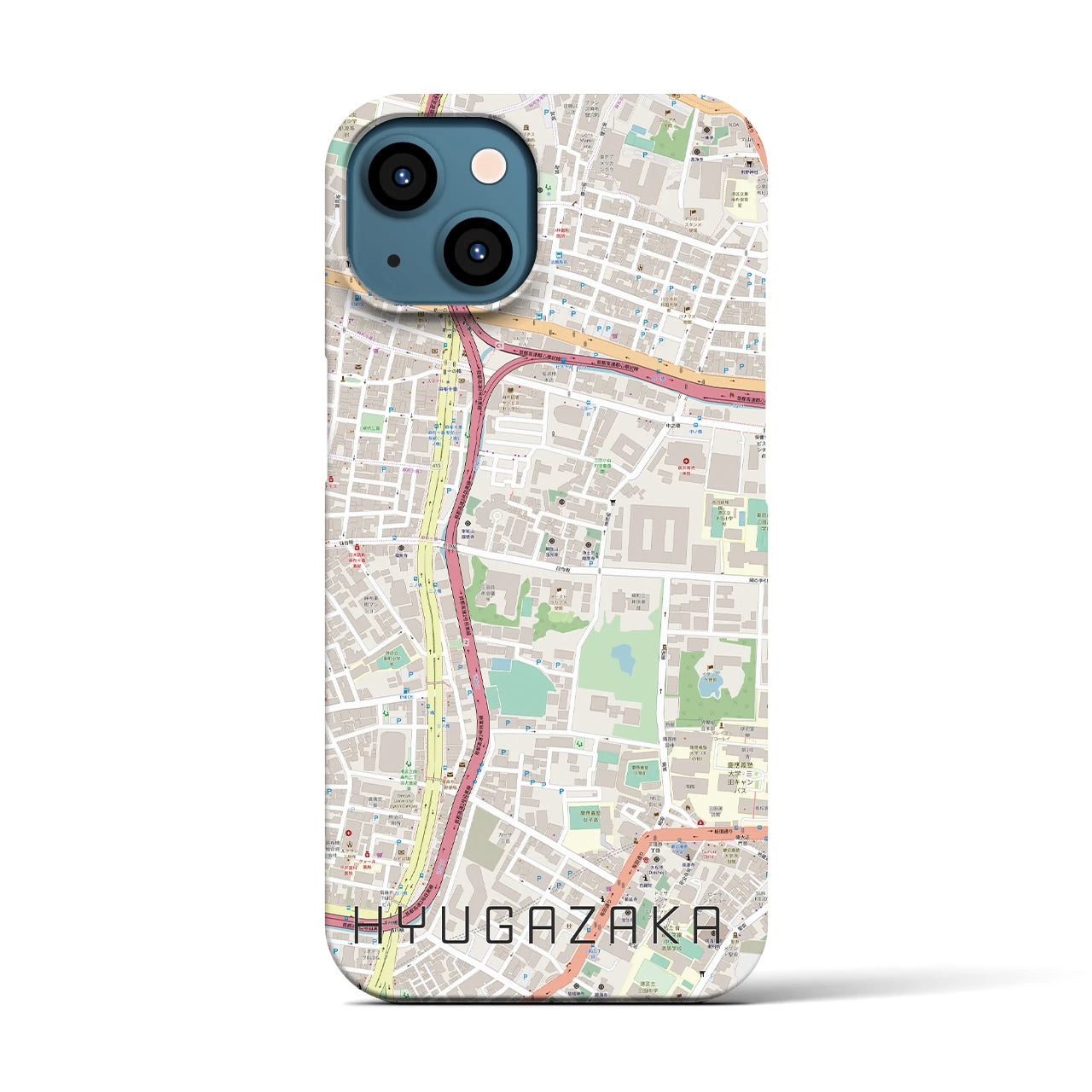 【日向坂(東京都)】地図柄iPhoneケース(バックカバータイプ)