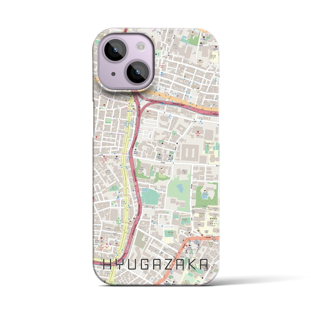 【日向坂(東京都)】地図柄iPhoneケース(バックカバータイプ)