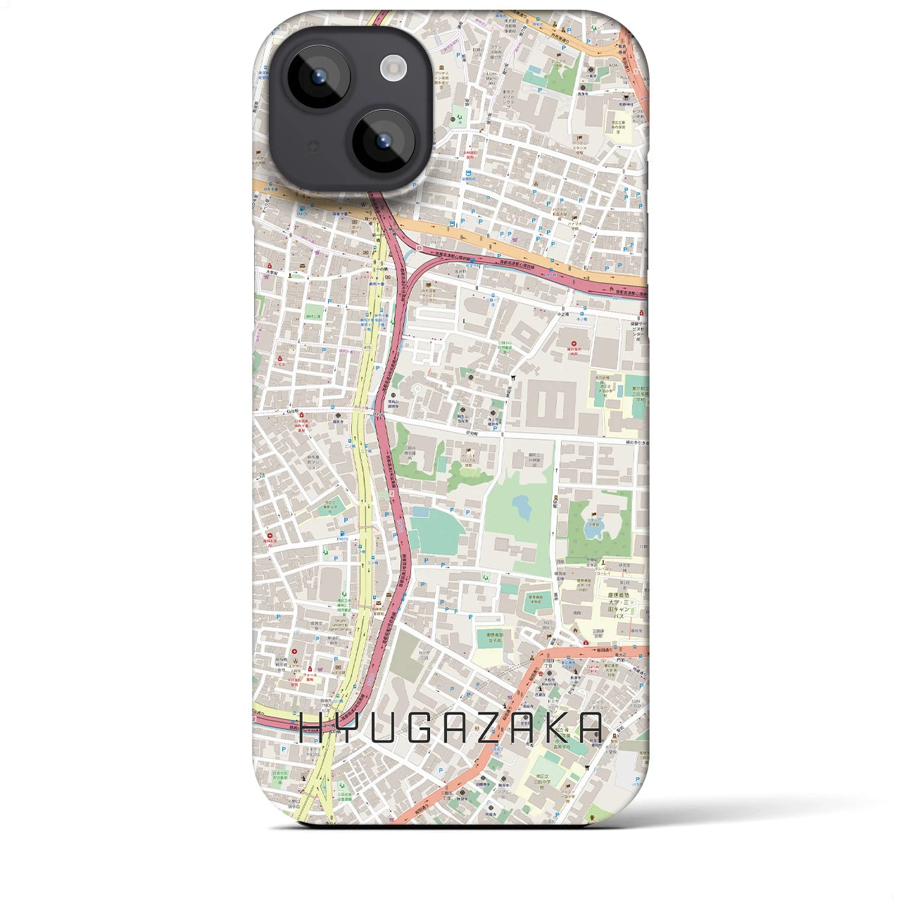 【日向坂(東京都)】地図柄iPhoneケース(バックカバータイプ)