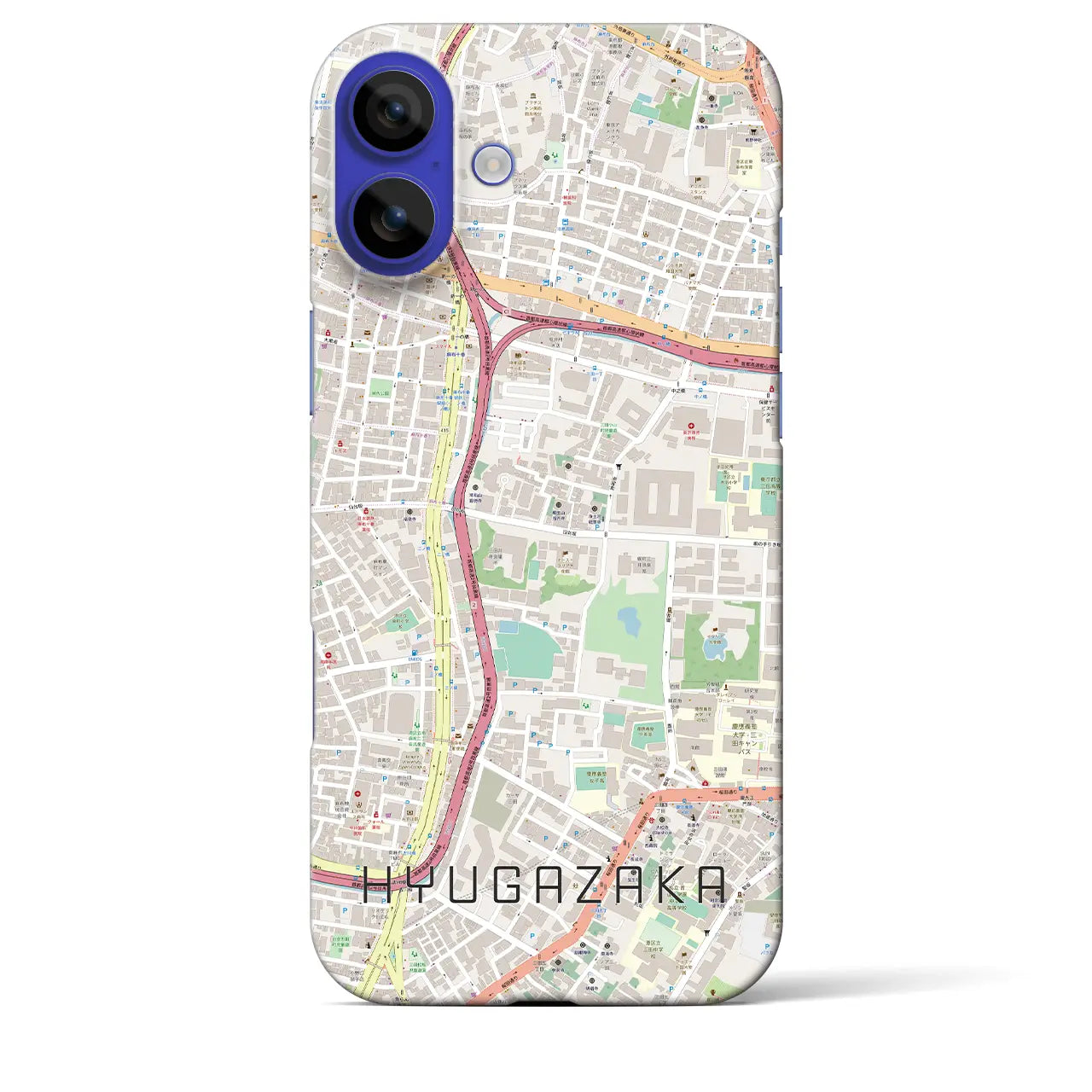 【日向坂(東京都)】地図柄iPhoneケース(バックカバータイプ)ナチュラル・iPhone 16 Pro Max 用