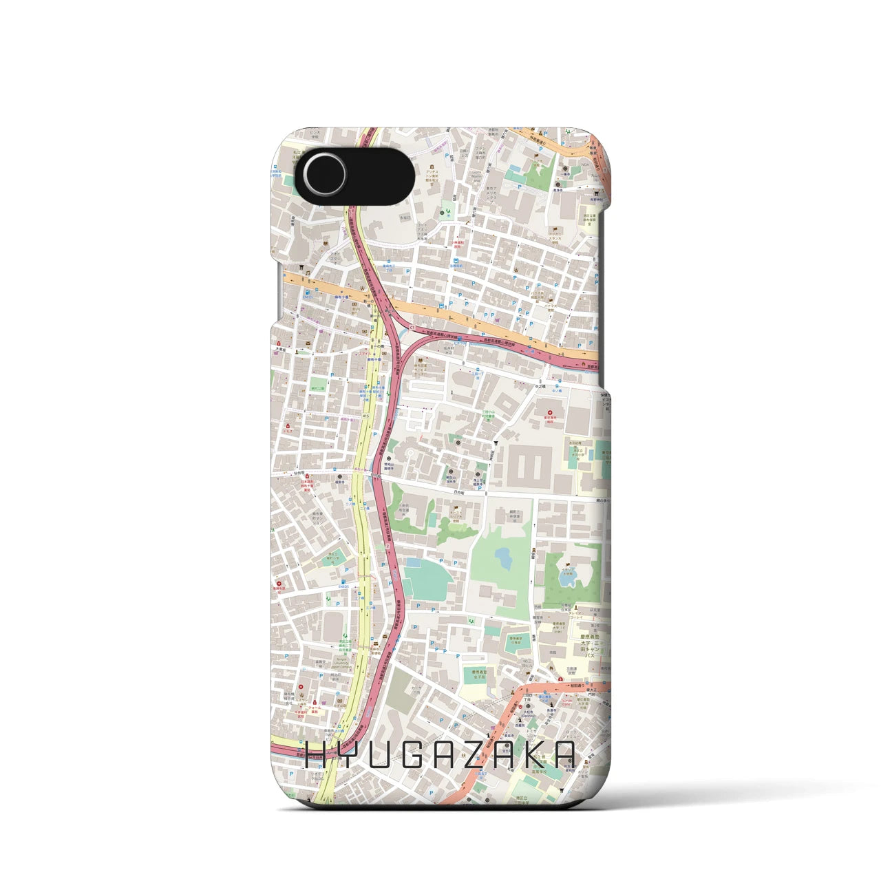 【日向坂(東京都)】地図柄iPhoneケース(バックカバータイプ)