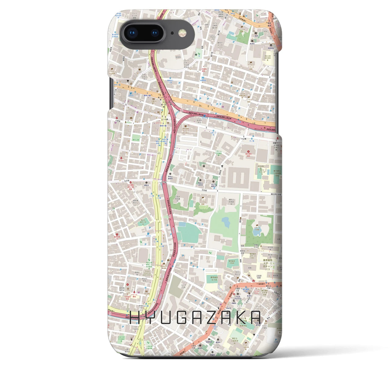 【日向坂(東京都)】地図柄iPhoneケース(バックカバータイプ)