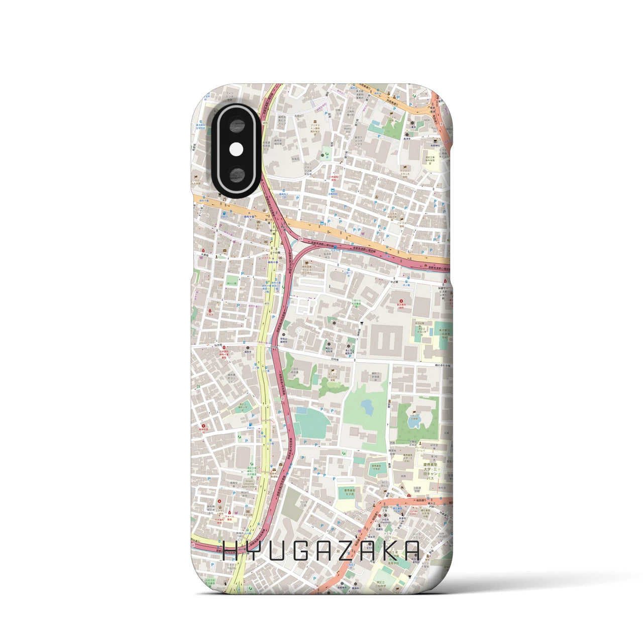 【日向坂(東京都)】地図柄iPhoneケース(バックカバータイプ)