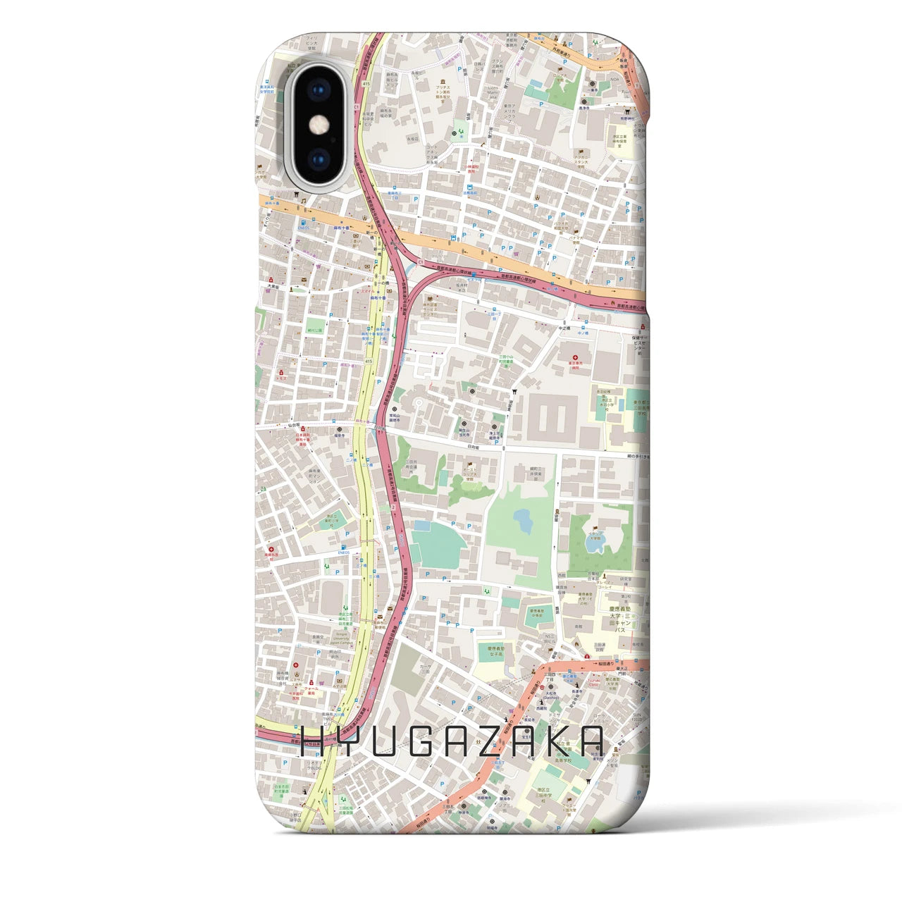 【日向坂(東京都)】地図柄iPhoneケース(バックカバータイプ)