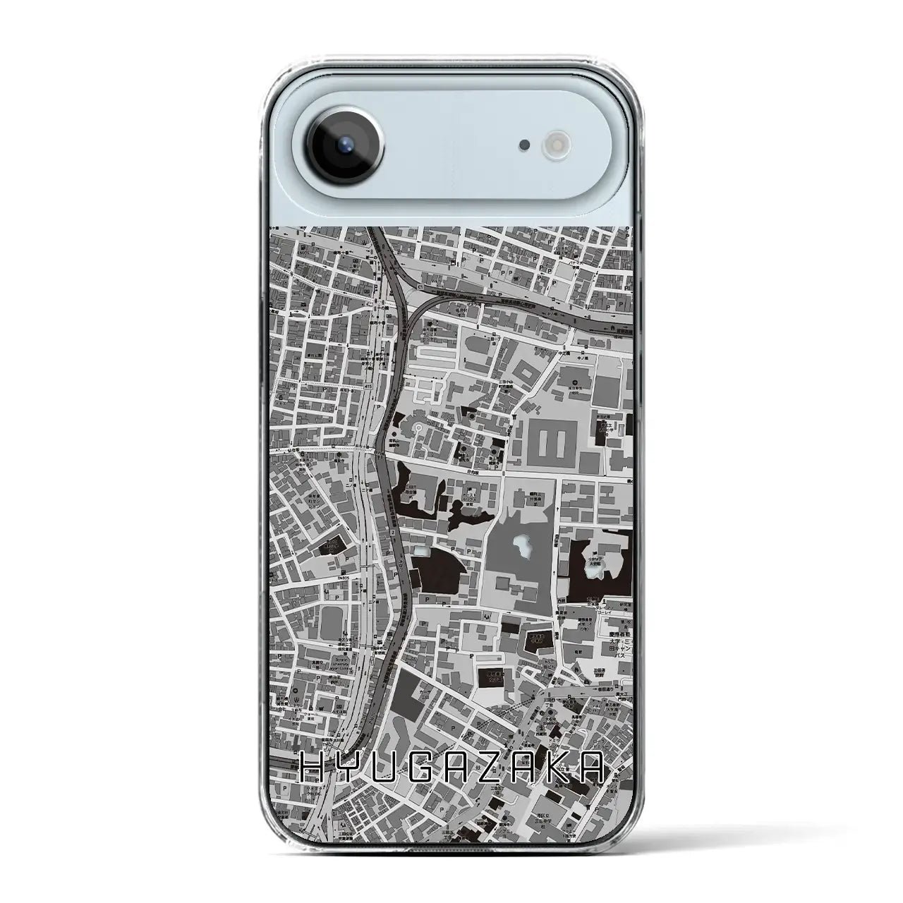 【日向坂(東京都)】地図柄iPhoneケース(クリアタイプ)モノトーン・iPhone 17 Pro Max 用