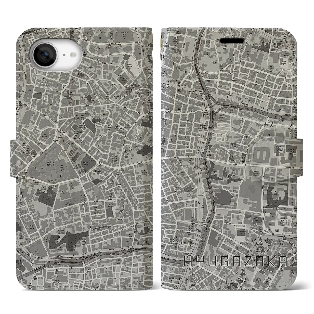 【日向坂(東京都)】地図柄iPhoneケース(手帳タイプ)