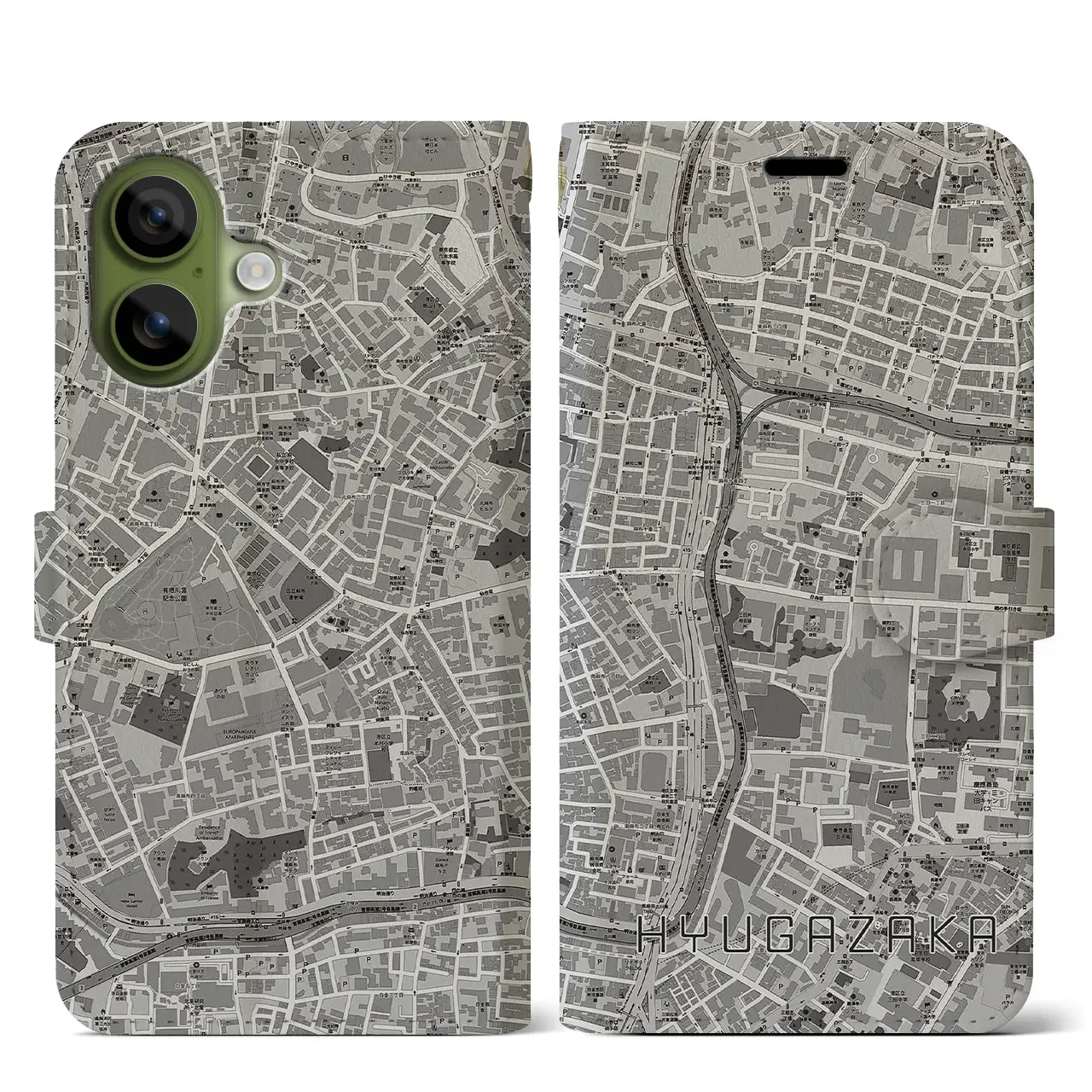 【日向坂(東京都)】地図柄iPhoneケース(手帳タイプ)