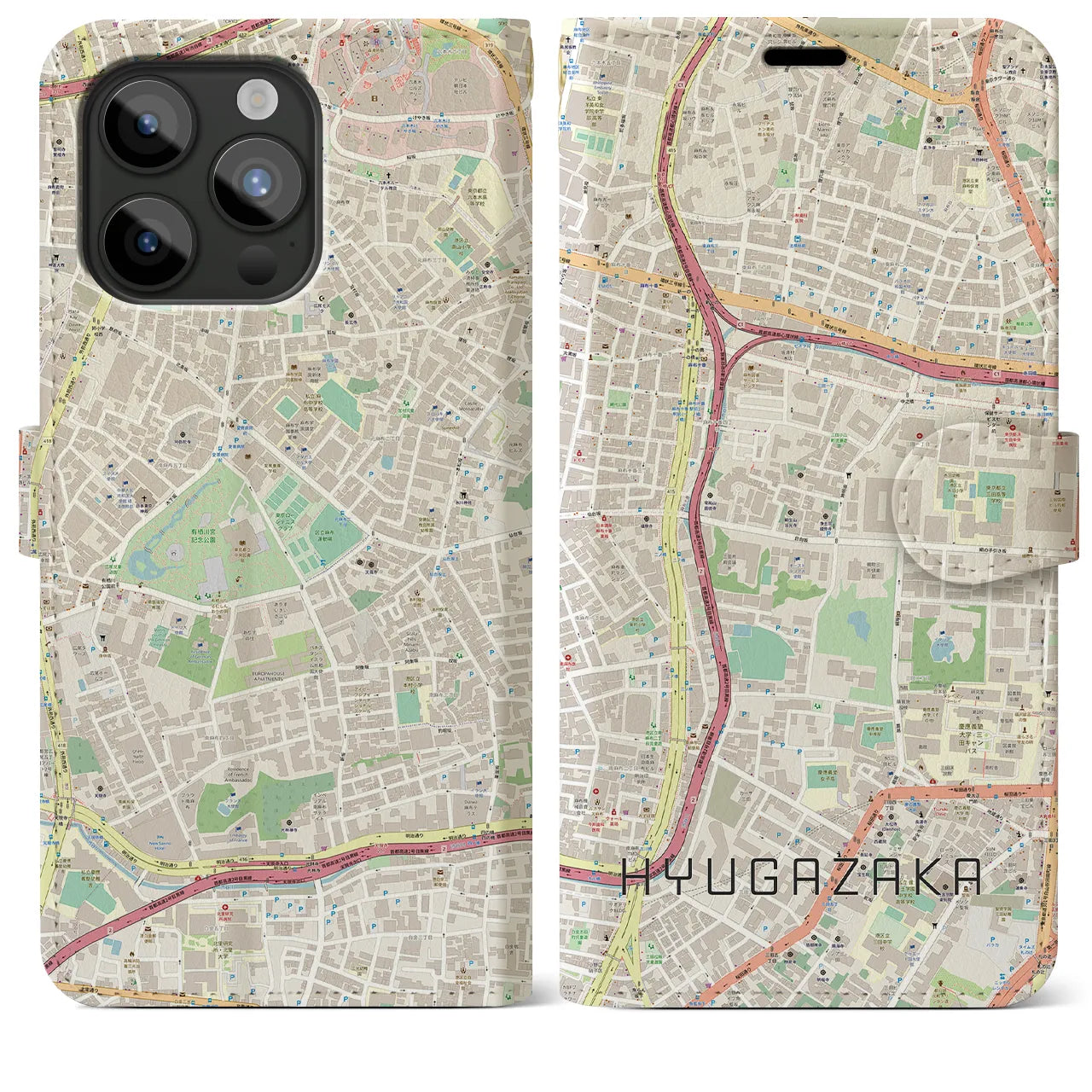 【日向坂(東京都)】地図柄iPhoneケース(手帳タイプ)