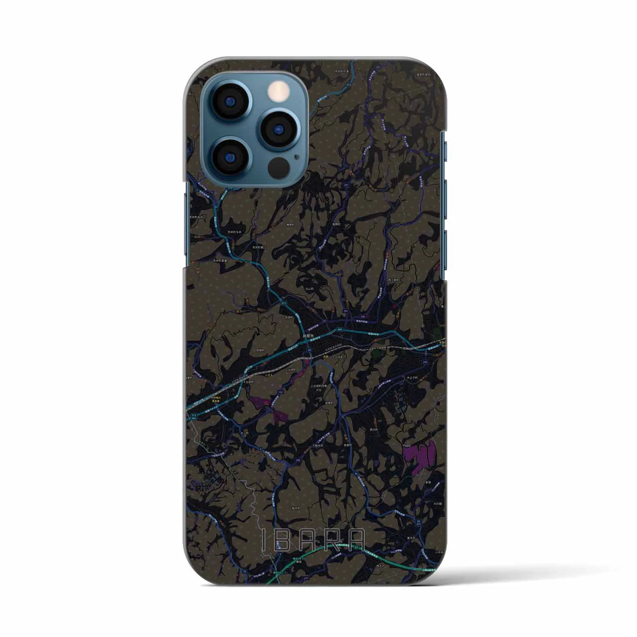 【井原(岡山県)】地図柄iPhoneケース(バックカバータイプ)