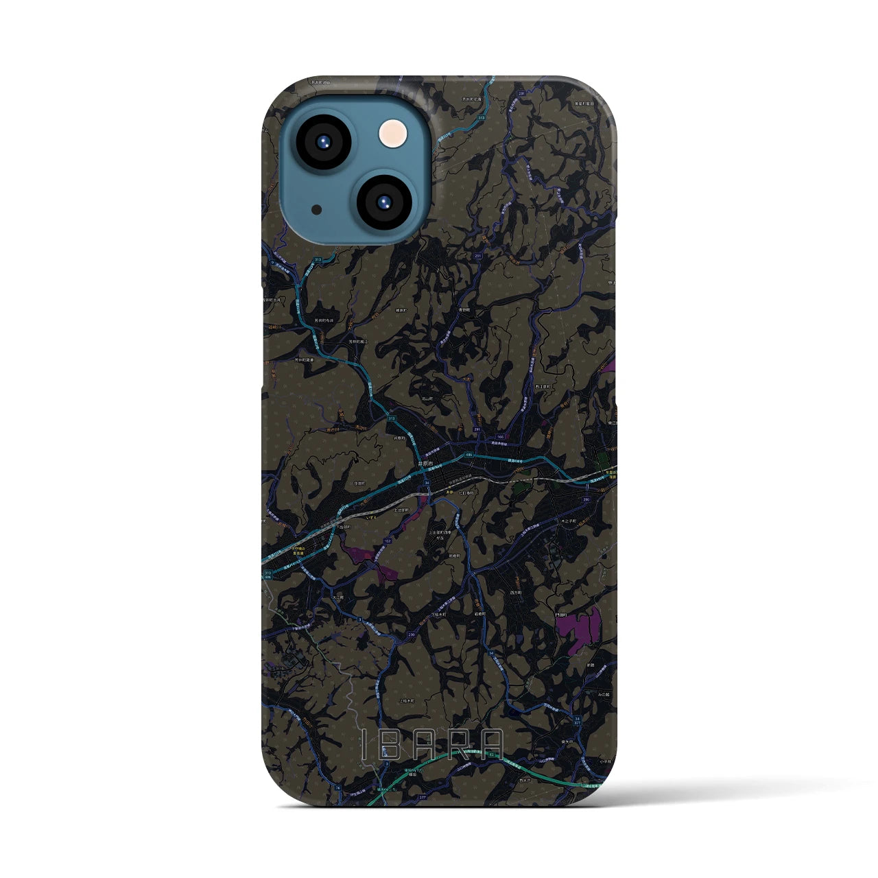 【井原(岡山県)】地図柄iPhoneケース(バックカバータイプ)