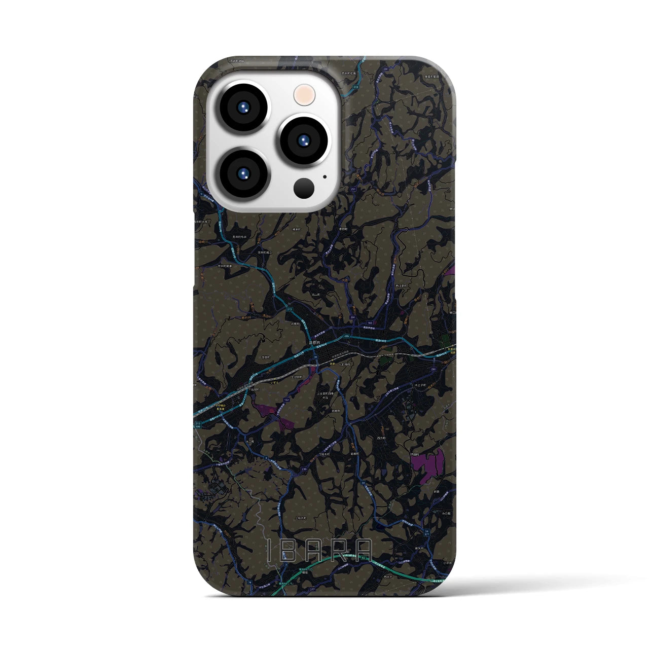 【井原(岡山県)】地図柄iPhoneケース(バックカバータイプ)