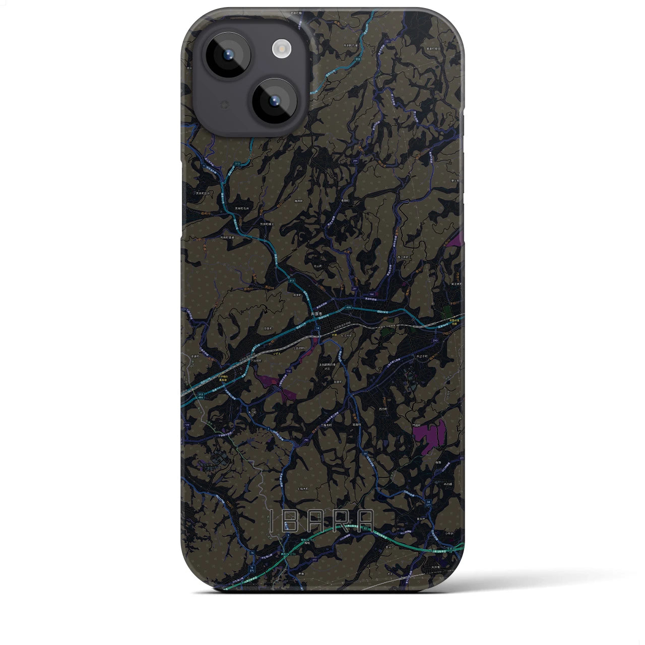 【井原(岡山県)】地図柄iPhoneケース(バックカバータイプ)