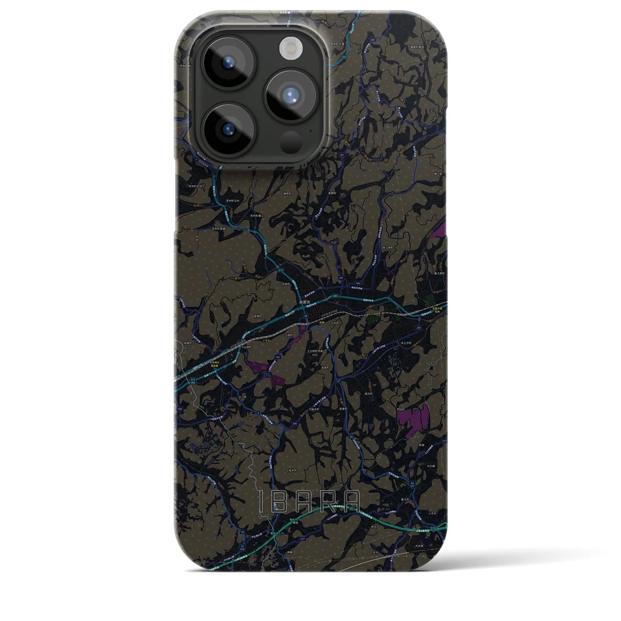 【井原(岡山県)】地図柄iPhoneケース(バックカバータイプ)