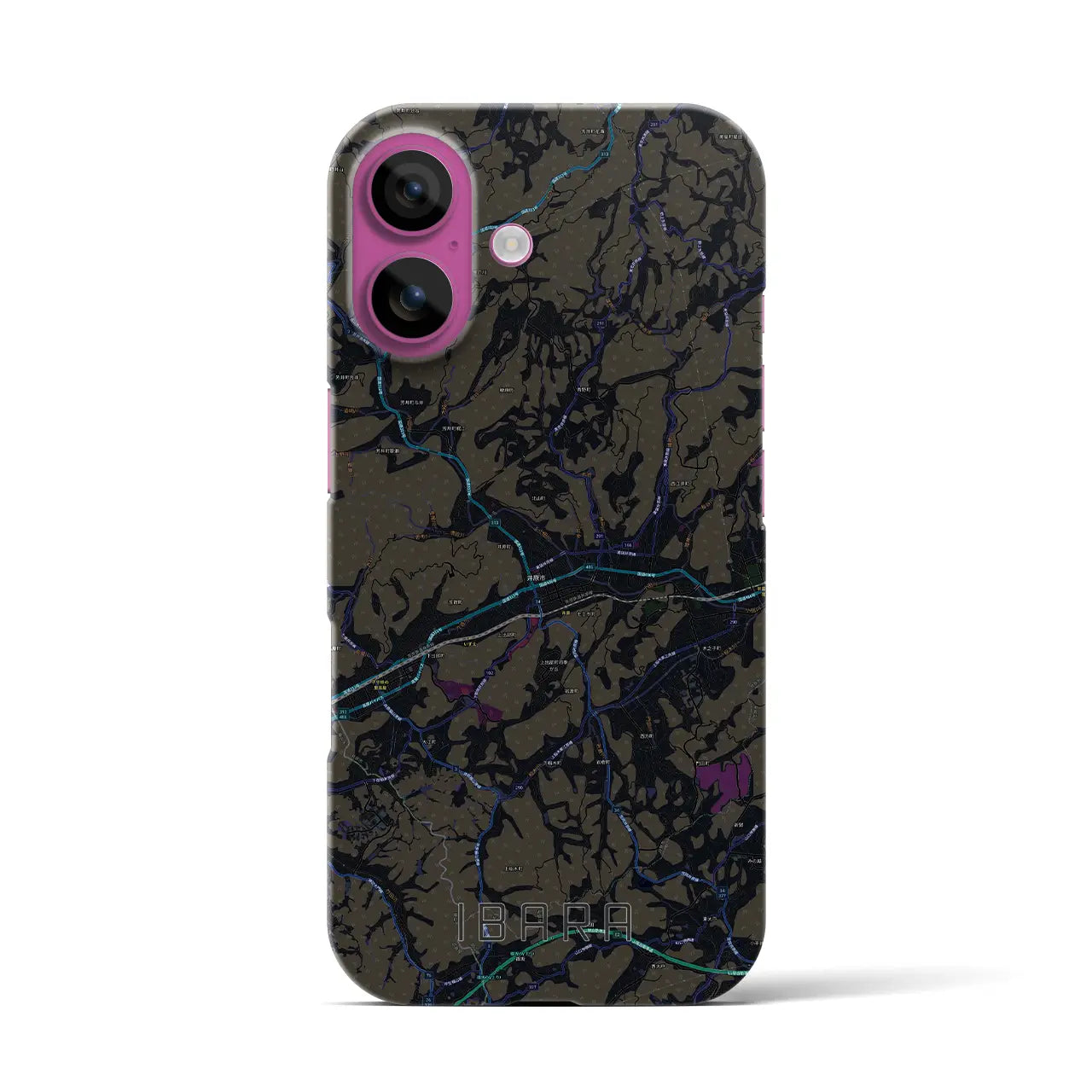 【井原(岡山県)】地図柄iPhoneケース(バックカバータイプ)