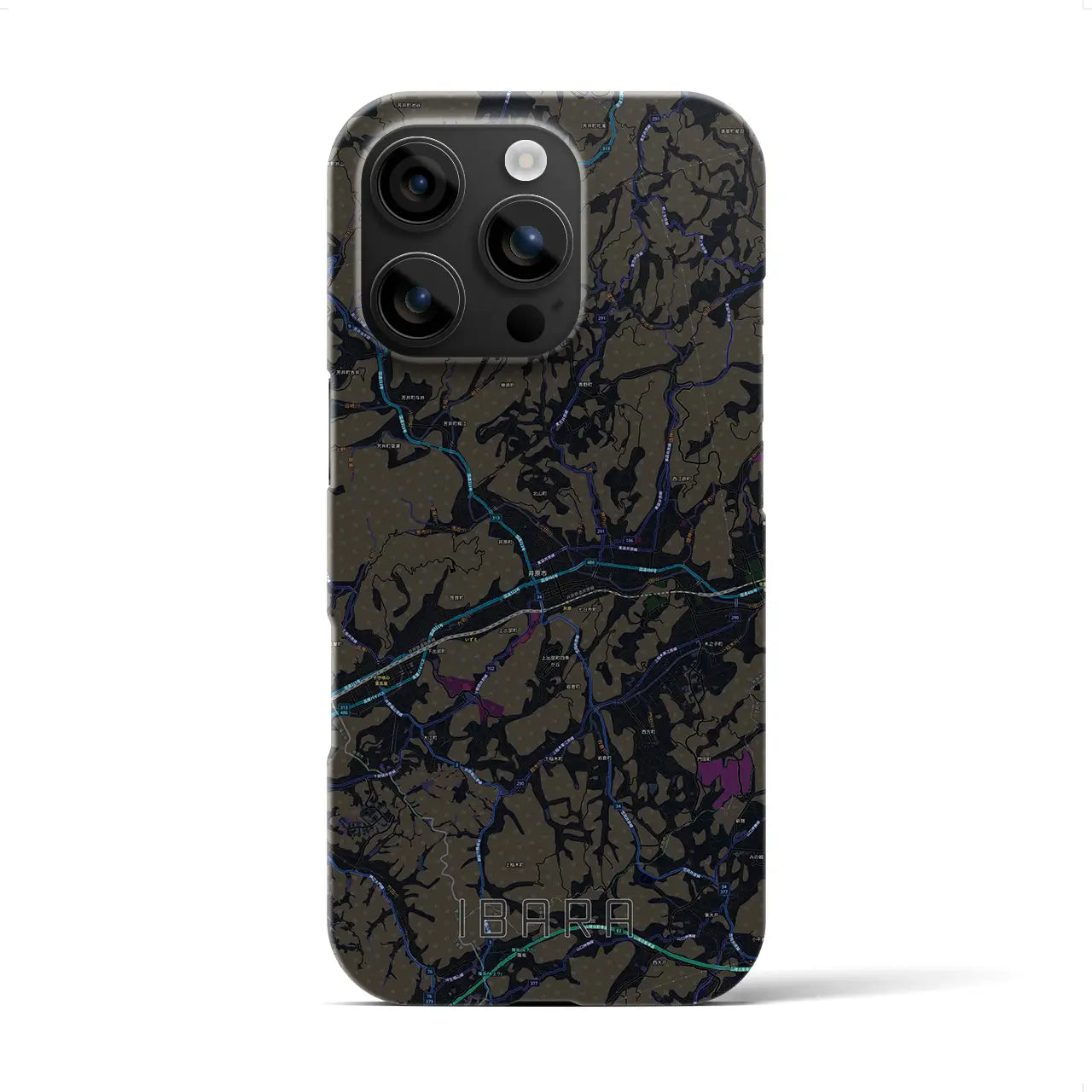 【井原(岡山県)】地図柄iPhoneケース(バックカバータイプ)