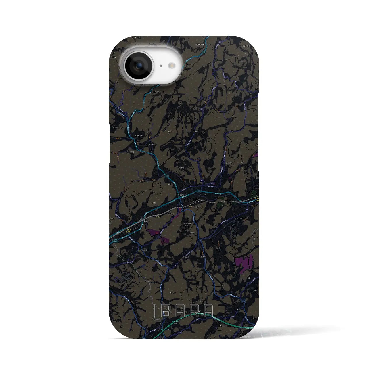 【井原(岡山県)】地図柄iPhoneケース(バックカバータイプ)