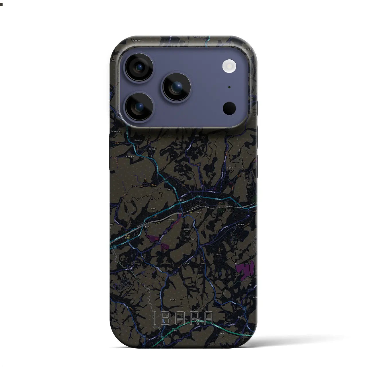 【井原(岡山県)】地図柄iPhoneケース(バックカバータイプ)